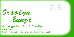 orsolya bunzl business card